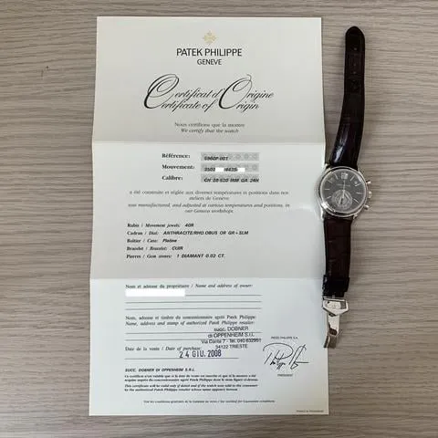 Patek Philippe Annual Calendar Chronograph 5960P-001 40.5mm Platinum Gray 3