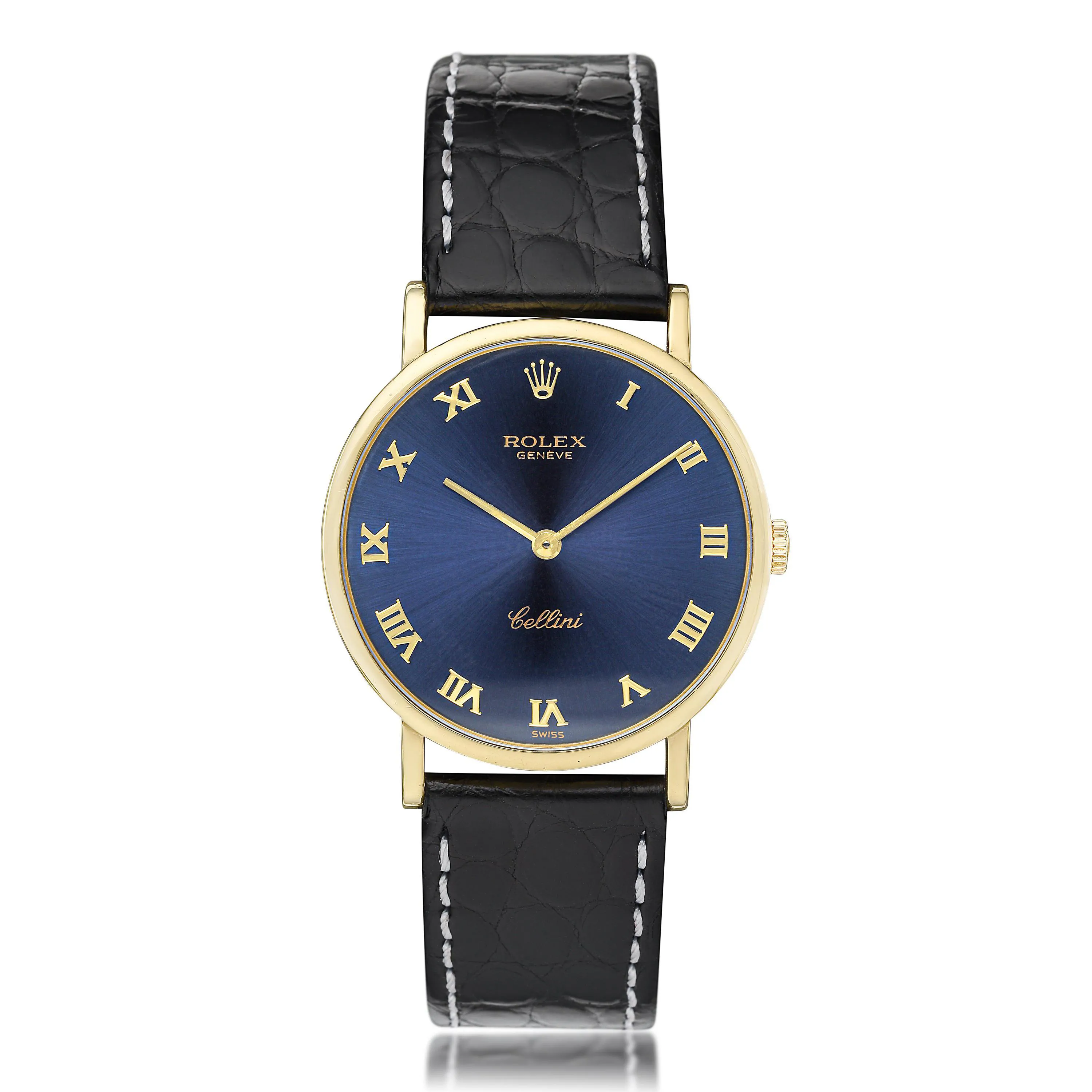 Rolex Cellini 5112 32mm Yellow gold Blue