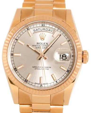 Rolex Day-Date 36 118235 36mm Rose gold Silver