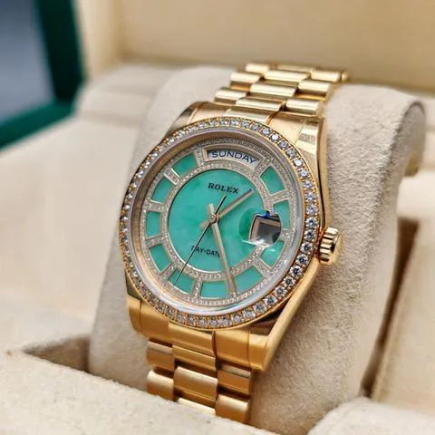 Rolex Day-Date 36 118348-0180 36mm Diamond Green