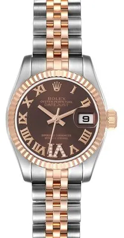 Rolex Lady-Datejust 179171 26mm Stainless steel Brown