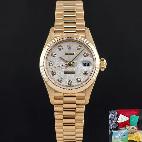 Rolex Lady-Datejust 79178 26mm Yellow gold Silver