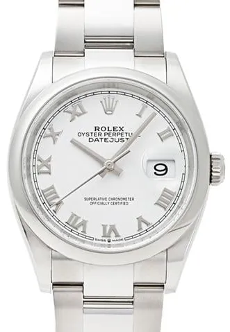 Rolex Datejust 36 126200 36mm Stainless steel White