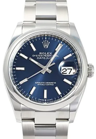 Rolex Datejust 36 126200 36mm Stainless steel Blue