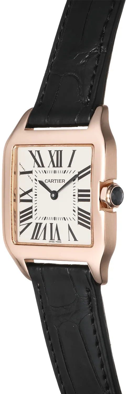 Cartier Santos W2009251 28mm Rose gold Silver Gray 1