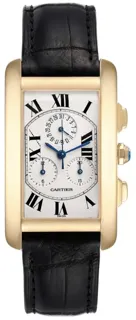 Cartier Tank Amu00e9ricaine w2601156 Yellow gold White