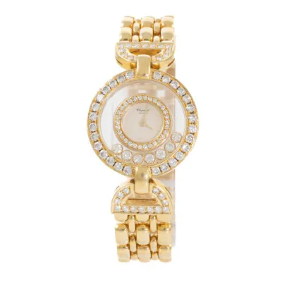 Chopard Happy Diamonds 4118 1 21mm 18ct yellow gold and Diamond Silver