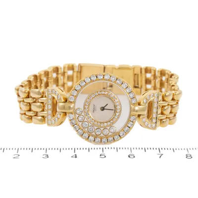 Chopard Happy Diamonds 4118 1 21mm 18ct yellow gold and Diamond Silver 4