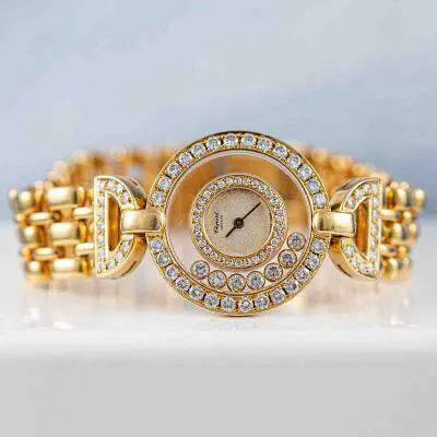 Chopard Happy Diamonds 4118 1 21mm 18ct yellow gold and Diamond Silver 6