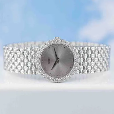 Piaget 9190 D 23 25mm 18ct white gold and diamond set Silver 4