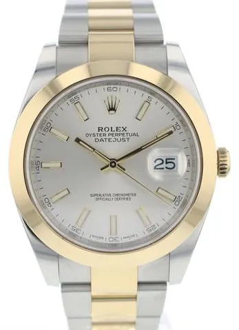 Rolex Datejust 41 126303 41mm Yellow gold and Stainless steel Silver