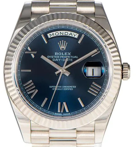 Rolex Day-Date 40 228239 40mm White gold Blue