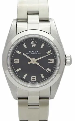 Rolex Oyster Perpetual 76080 24mm Stainless steel Black