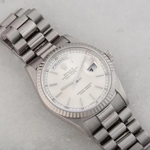 Rolex Day-Date 36 18239 36mm White gold Silver 2