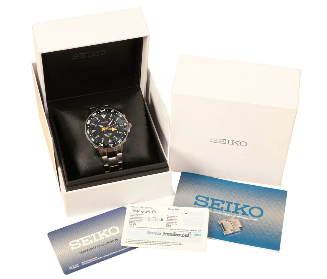 Seiko Sportura 42mm Stainless steel Blue 1