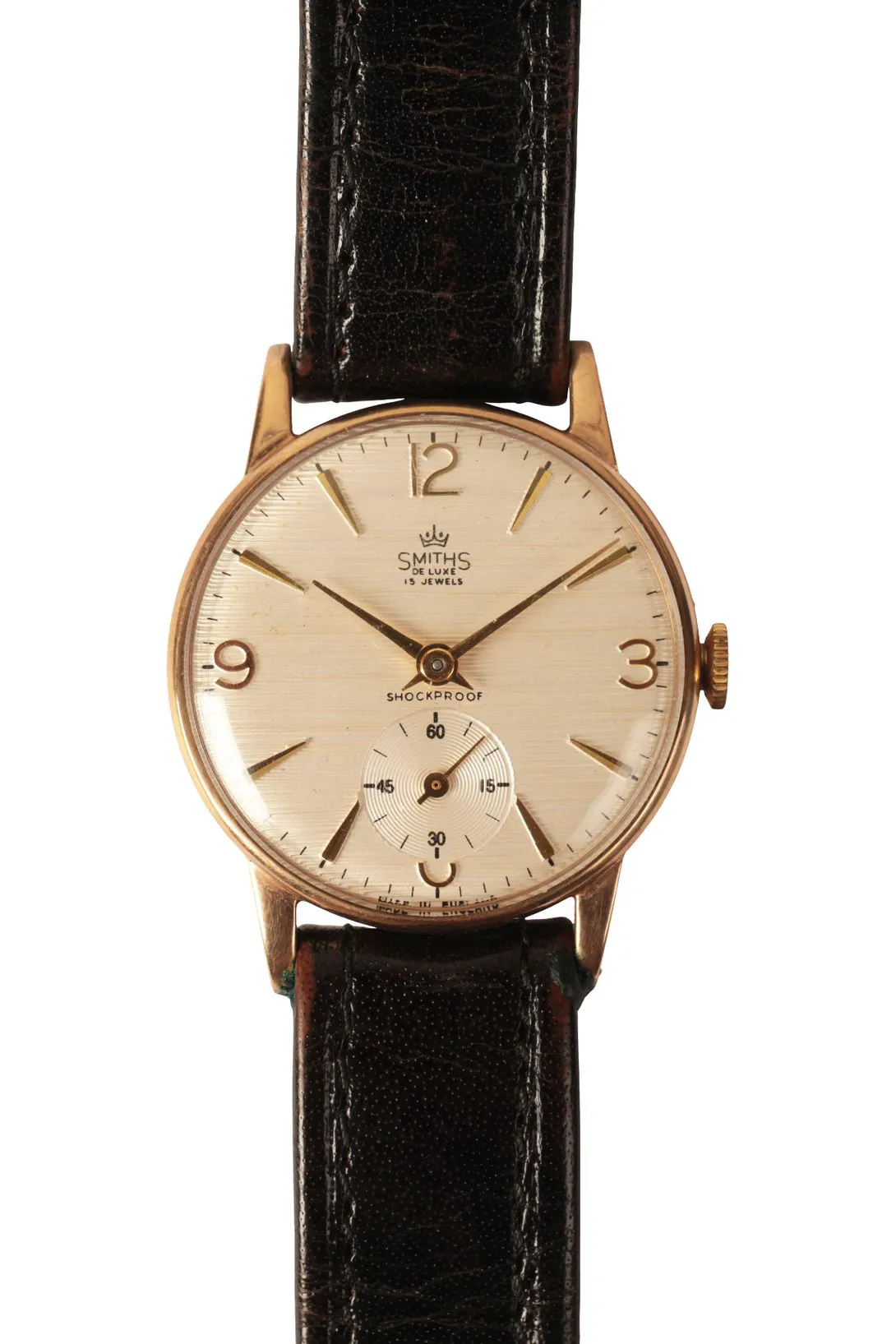 Smiths De Luxe 32mm 9ct Gold Cream