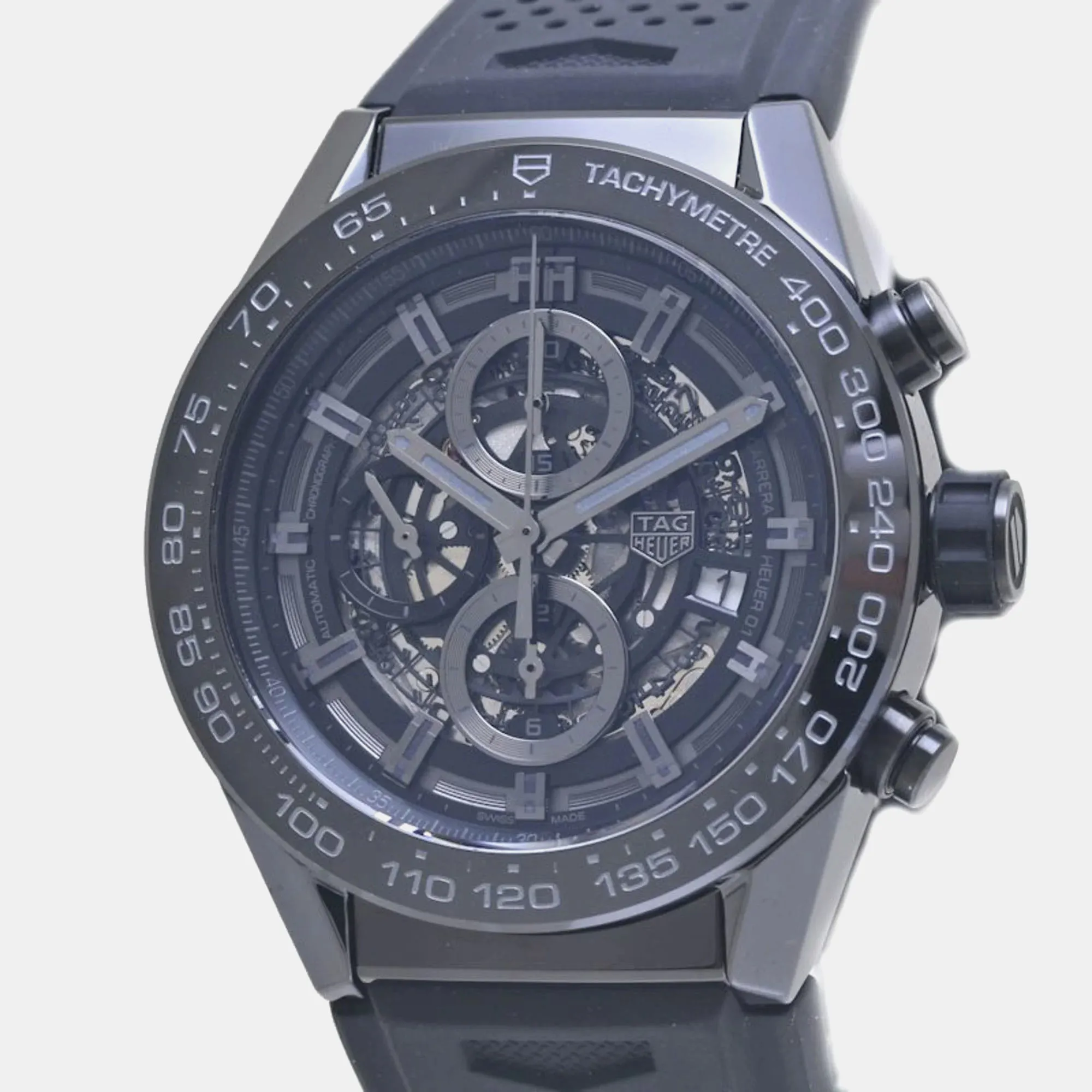 TAG Heuer Carrera Calibre HEUER 01 CAR2A90.FT6071 45mm Ceramic and Stainless steel Skeleton