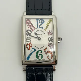 Franck Muller Long Island 1002 QZ White gold Silver