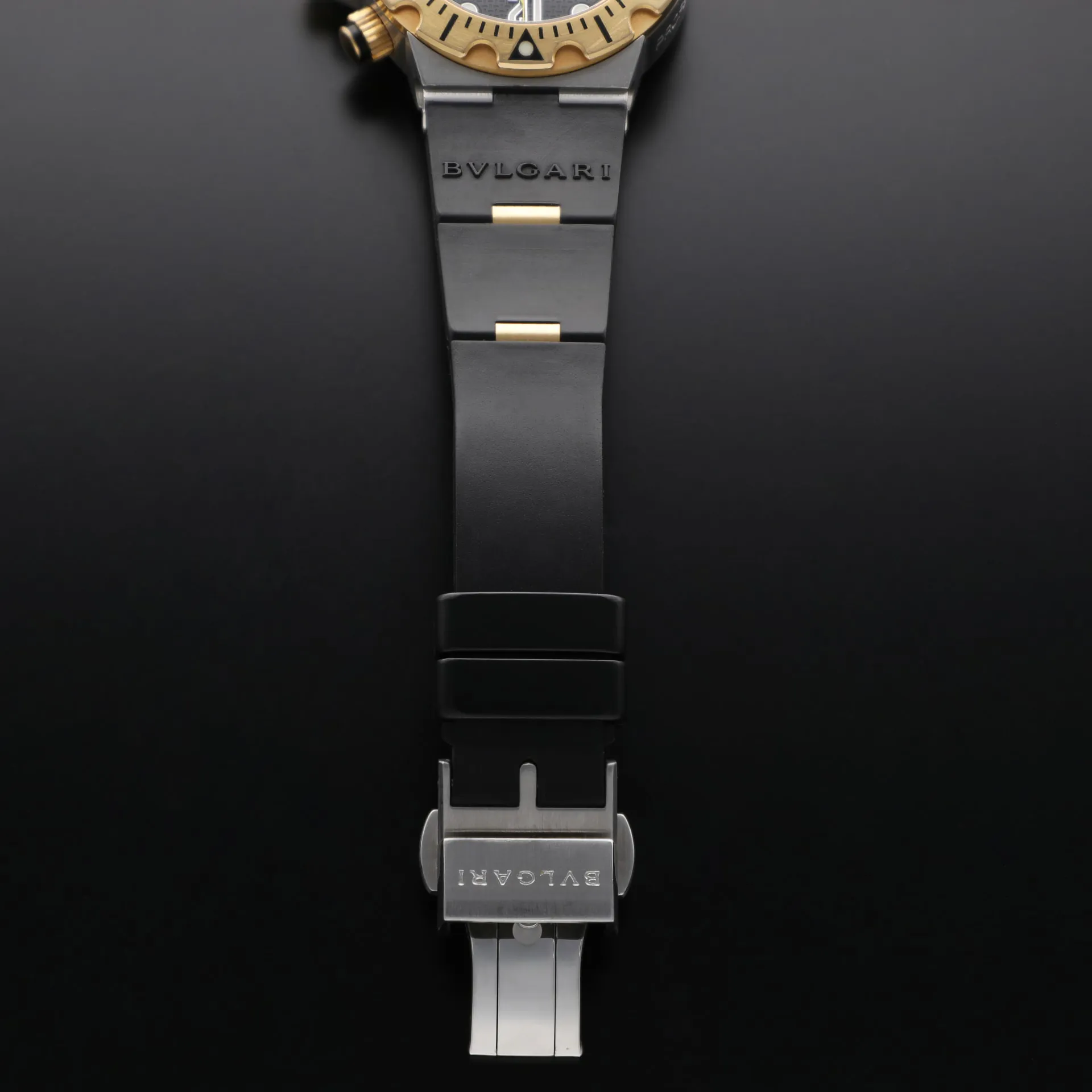 Bulgari Diagono SC40SG 40mm Yellow gold and Stainless steel Black 4