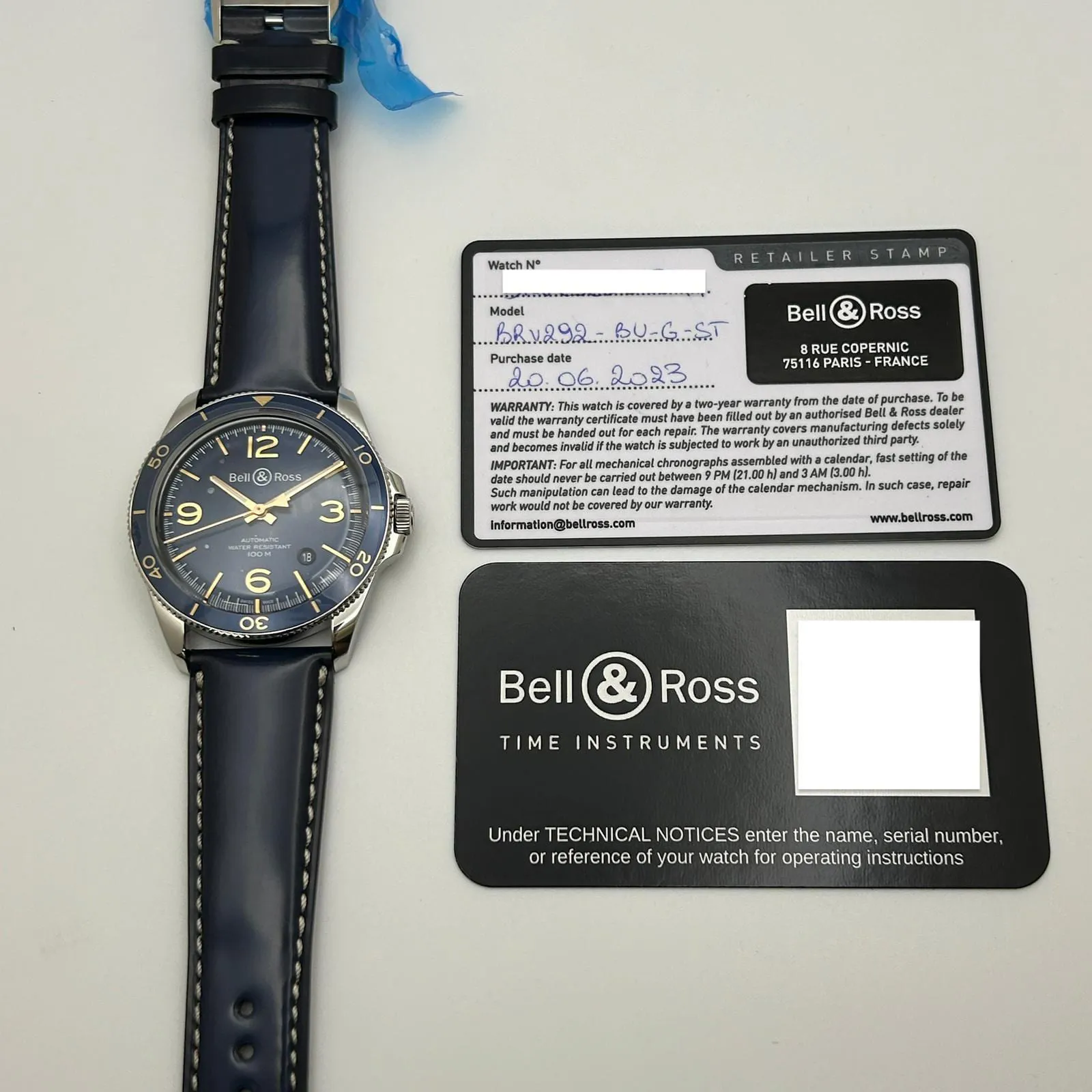 Bell & Ross BR V2 BRV292-BU-G-ST/SCA 41mm Stainless steel Blue 7