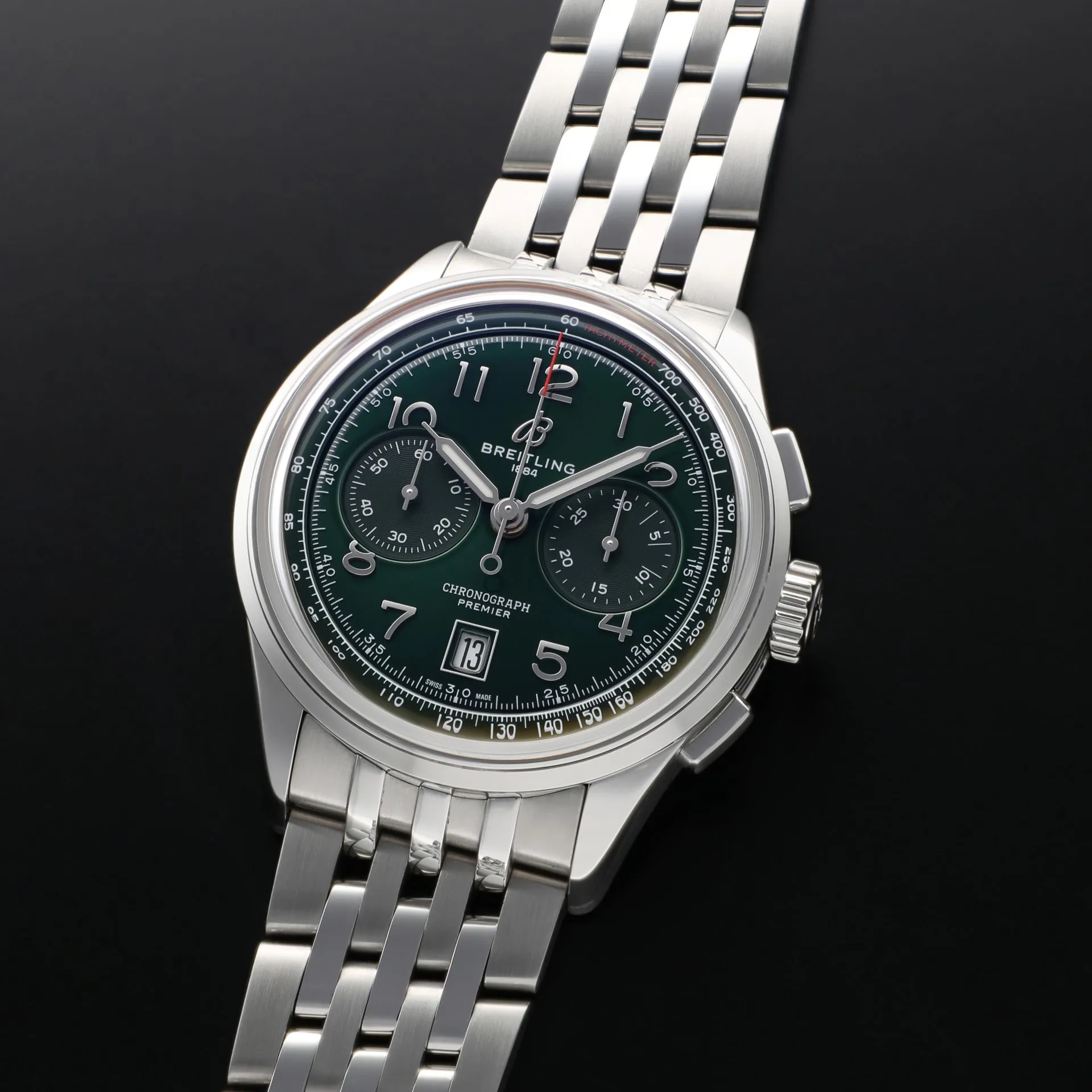 Breitling Premier AB0145371L1A1 42mm Stainless steel Green 1