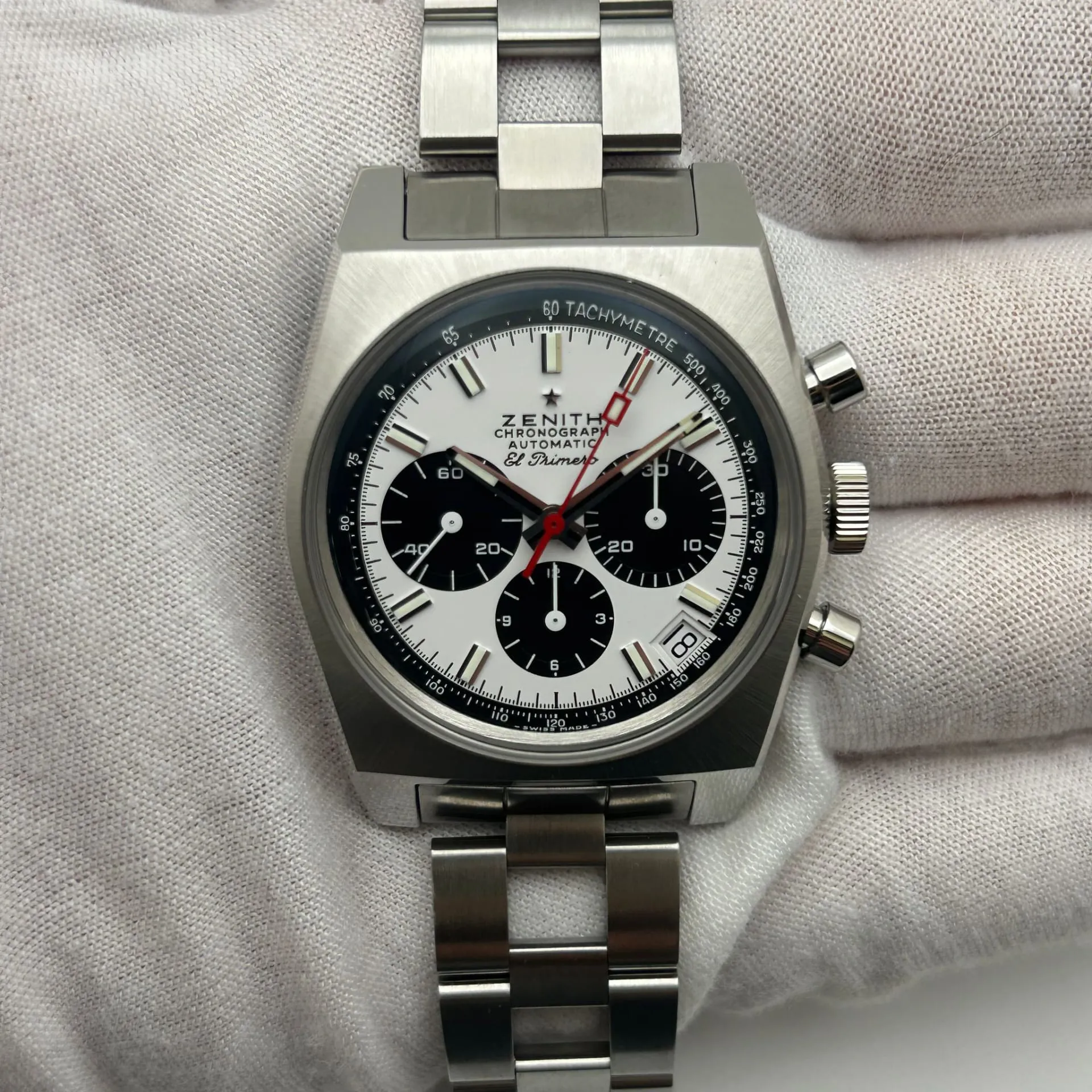 Zenith El Primero Chronomaster 03.A384.400/21.M384 37mm Stainless steel White