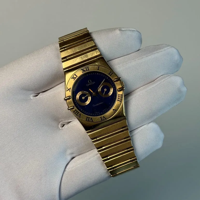 Omega Constellation Day-Date BA 396.1070 33mm Yellow gold Blue