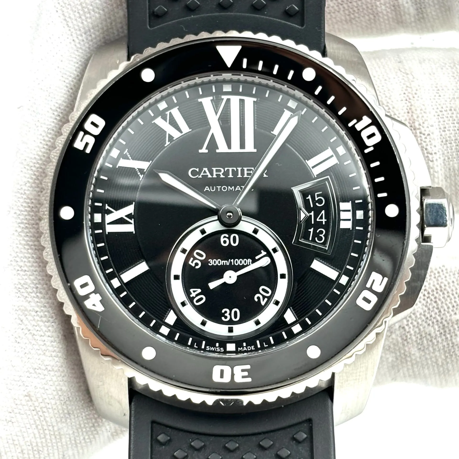 Cartier Calibre de Cartier W7100056 42mm Stainless steel Black