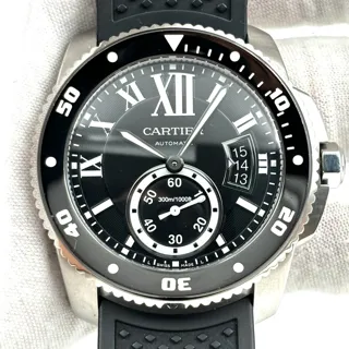 Cartier Calibre de Cartier W7100056 Stainless steel Black