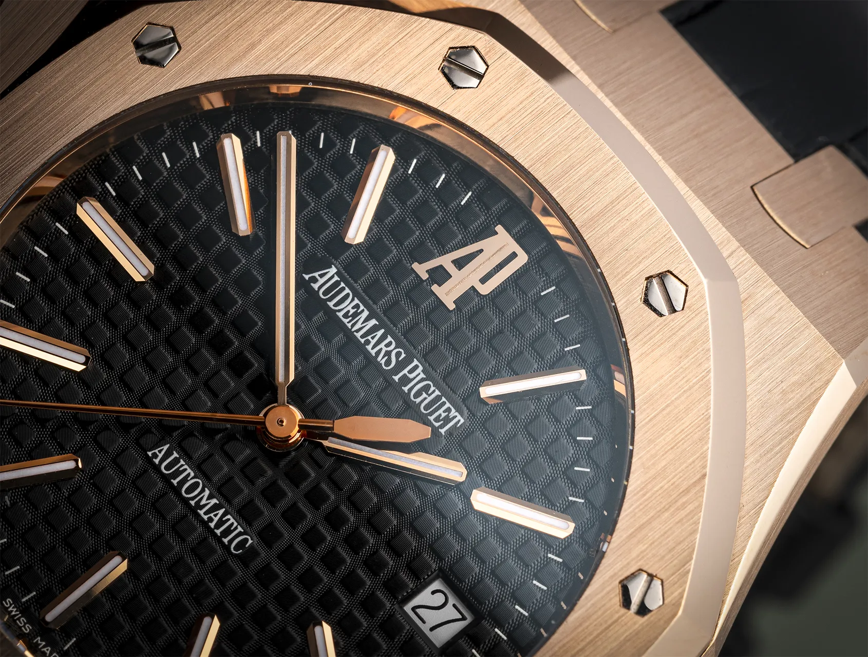 Audemars Piguet Royal Oak 15300OR.OO.D002CR.01 39mm Rose gold Black