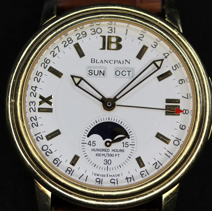 Blancpain Léman 2763-1418-53 38mm Yellow gold White