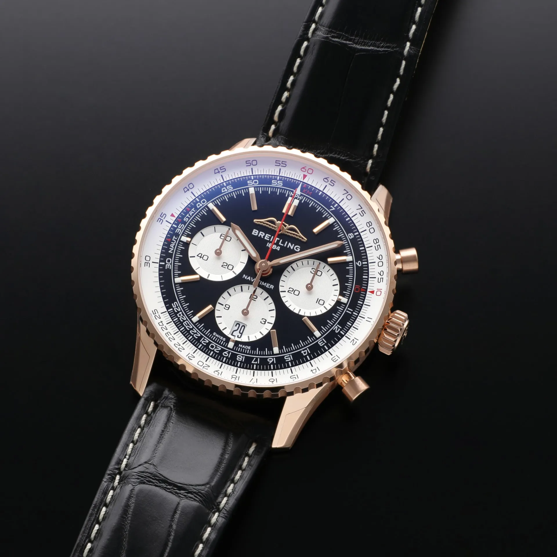 Breitling Navitimer RB0138211B1P1 43mm Rose gold Black 1