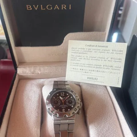 Bulgari Diagono SCB38S 38mm Stainless steel Black 5