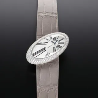 Cartier Baignoire WJ301949 White gold Silver