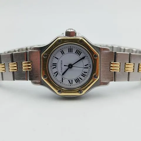 Cartier Santos 0907 25mm Yellow gold and Stainless steel White 1