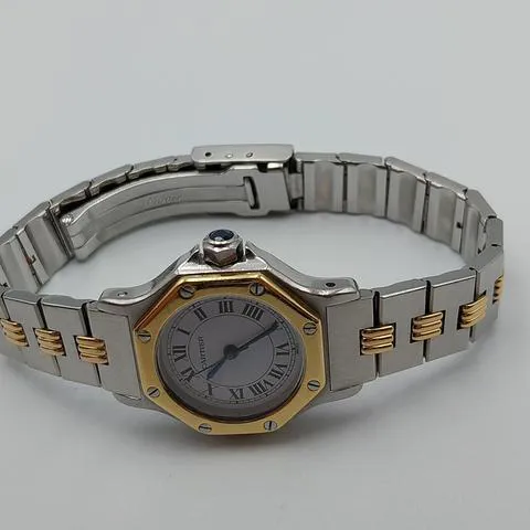 Cartier Santos 0907 25mm Yellow gold and Stainless steel White 2