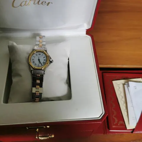 Cartier Santos 0907 25mm Yellow gold and Stainless steel White 7