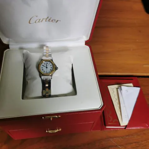 Cartier Santos 0907 25mm Yellow gold and Stainless steel White 8