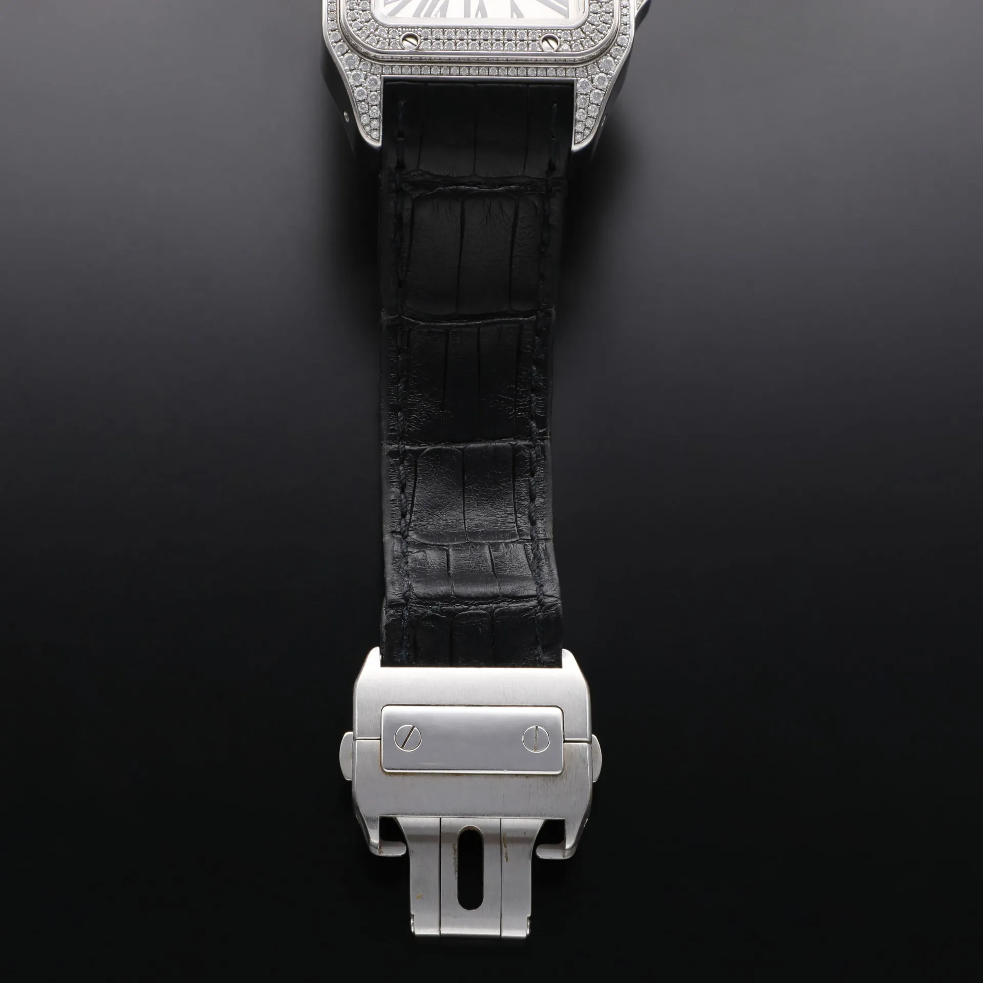 Cartier Santos 100 WM500951 38mm White gold and Diamond White 4