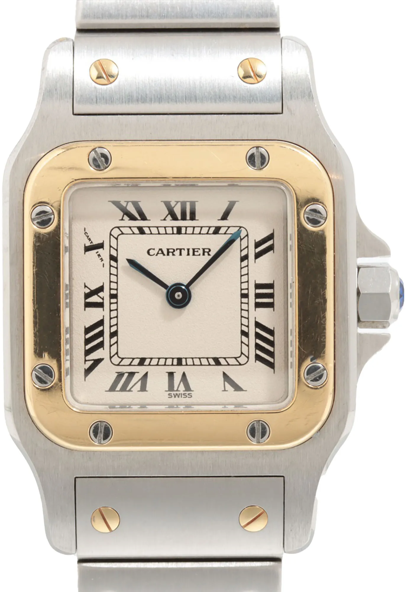 Cartier Santos 1057930 24mm Yellow gold and Stainless steel White