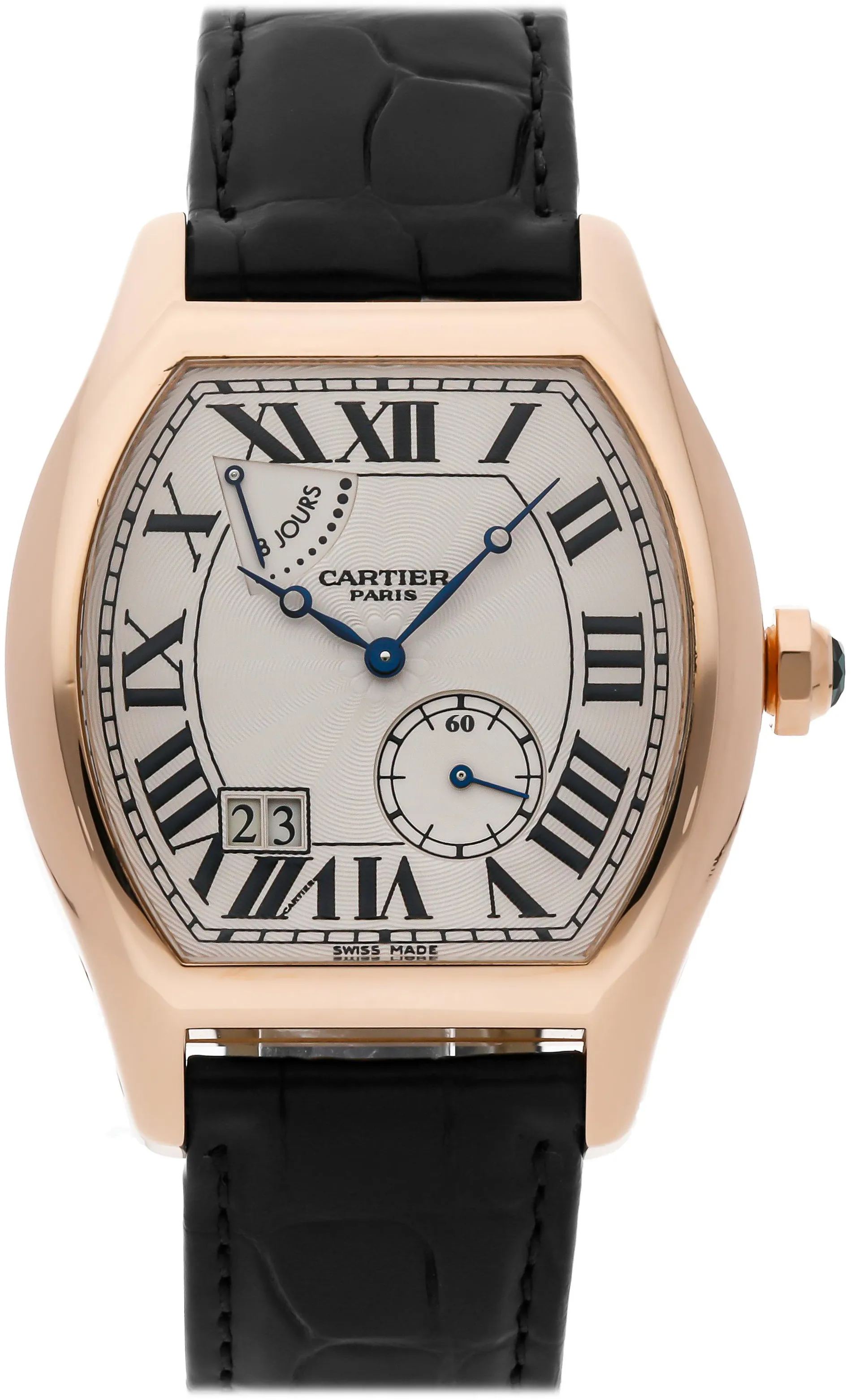 Cartier Tortue W1545851 38mm Rose gold Silver