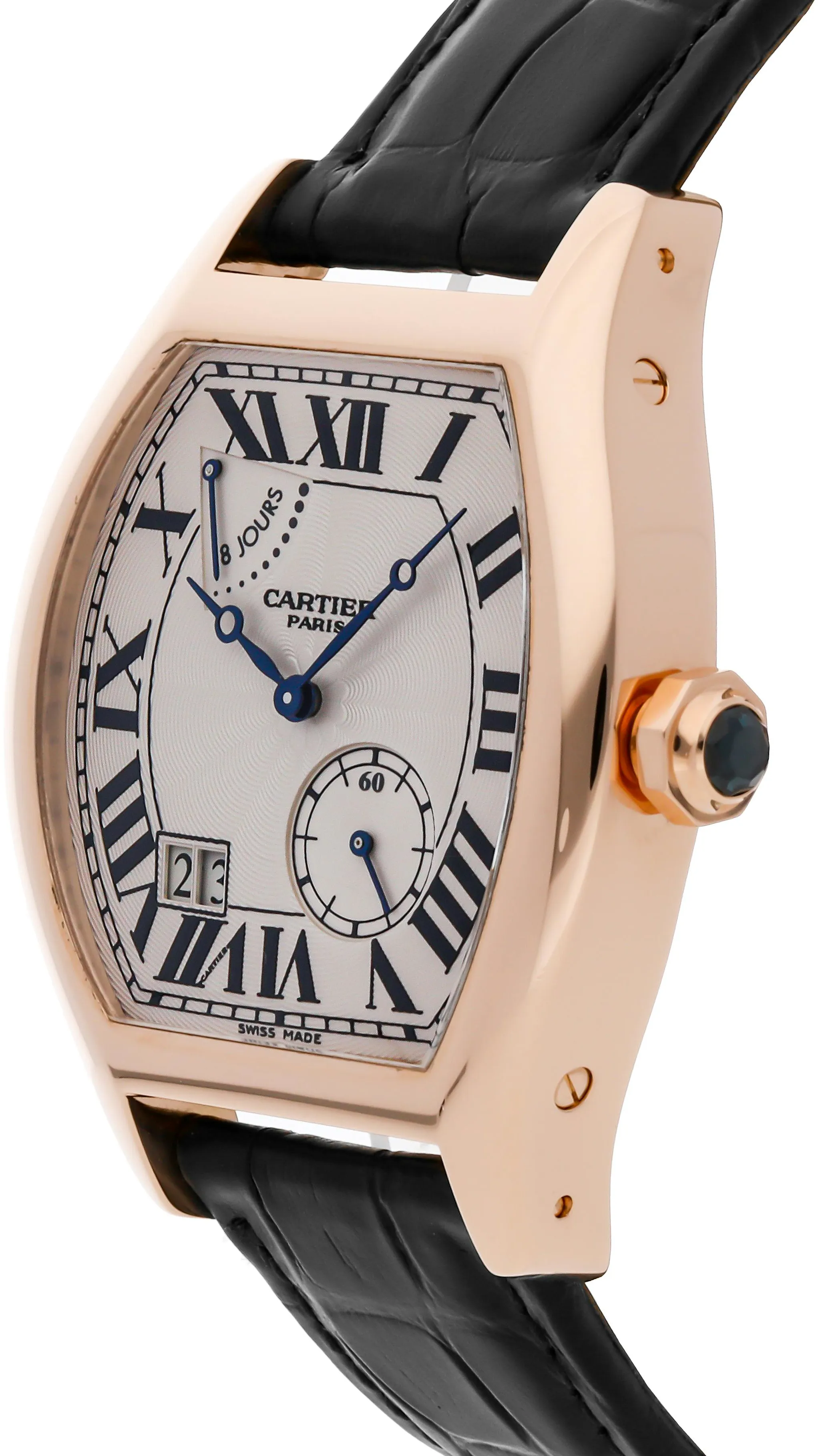 Cartier Tortue W1545851 38mm Rose gold Silver 1