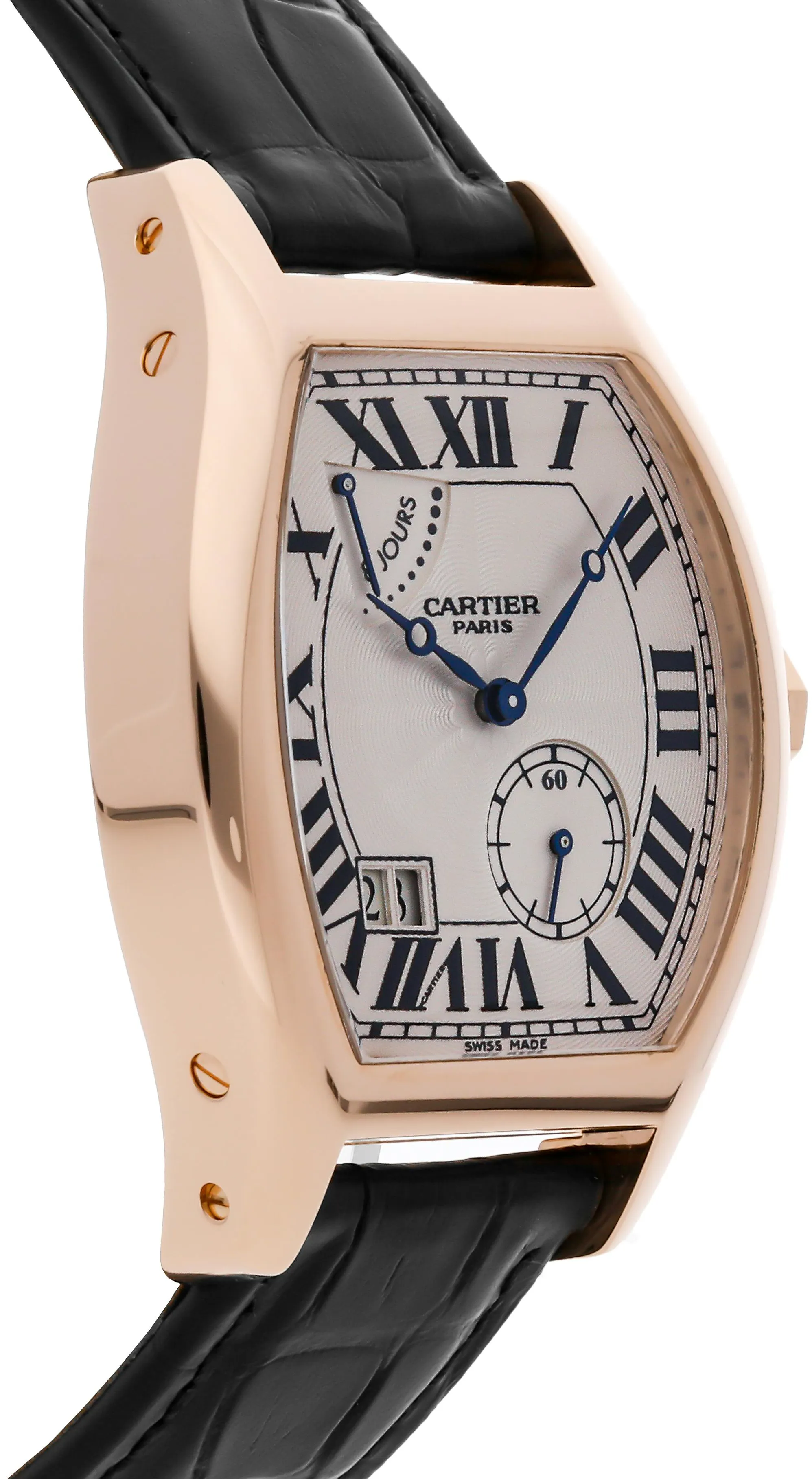 Cartier Tortue W1545851 38mm Rose gold Silver 2