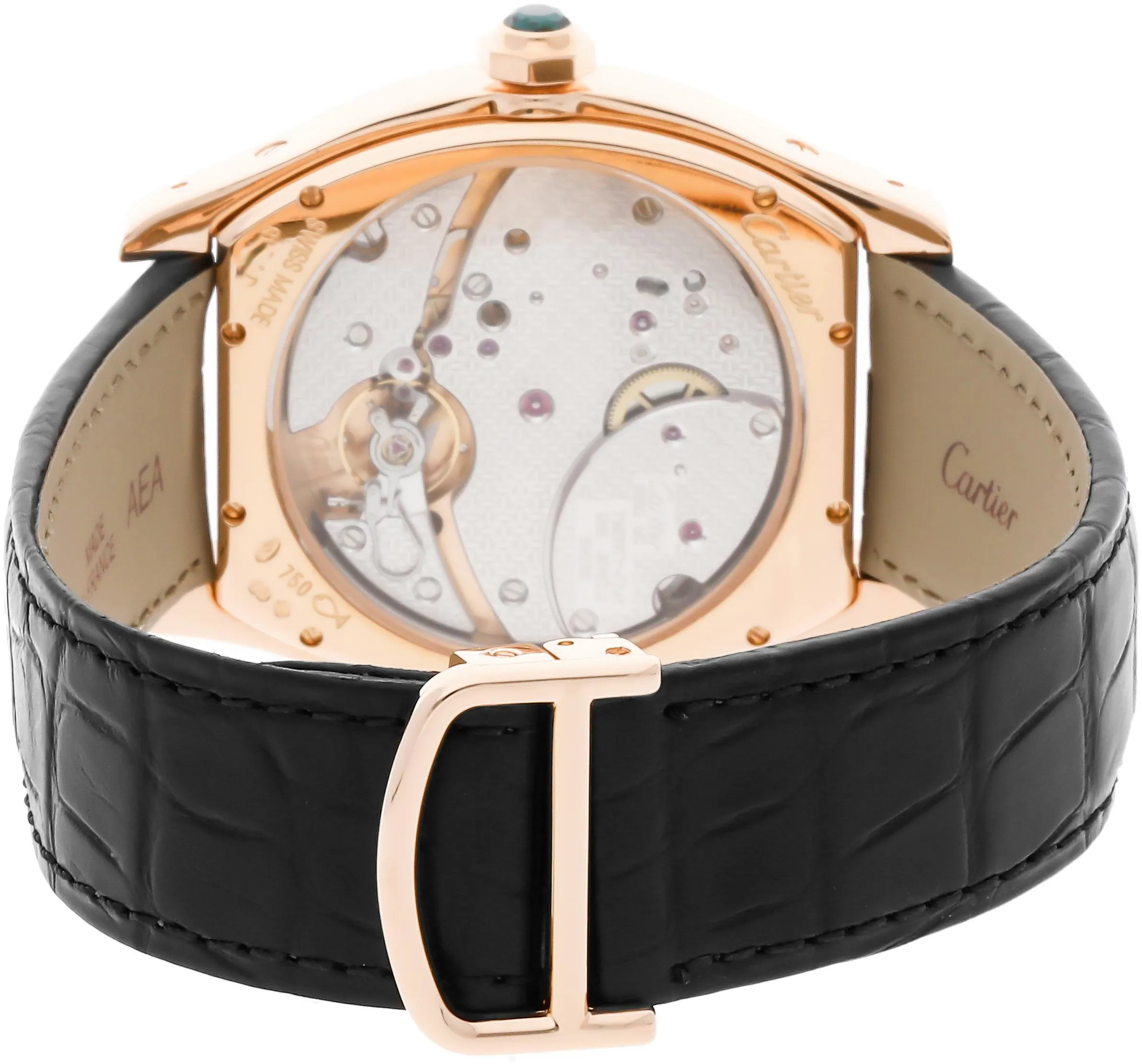 Cartier Tortue W1545851 38mm Rose gold Silver 4