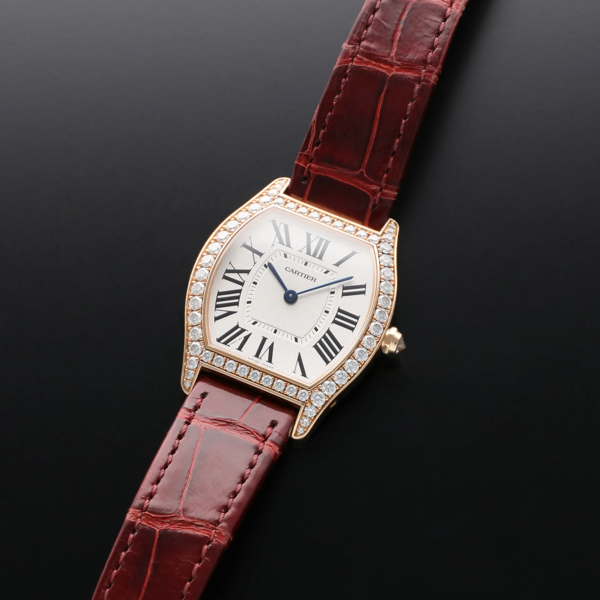 Cartier Tortue wa501008 31mm Rose gold Silver 1