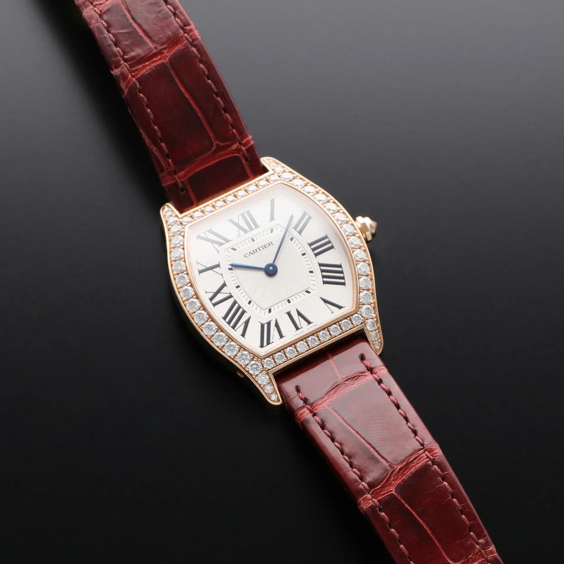 Cartier Tortue wa501008 31mm Rose gold Silver 2