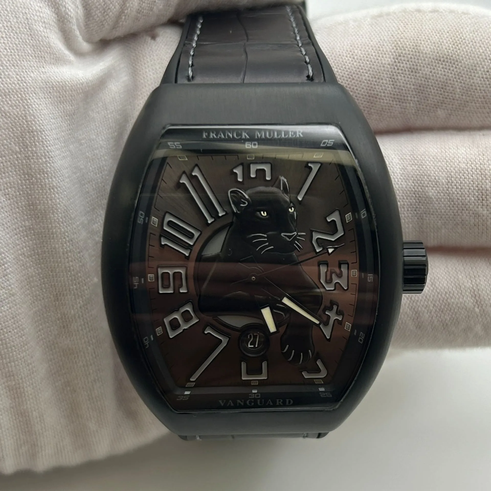 Franck Muller Vanguard V45SC DT TT NR BR TT 45mm Titanium Silvered 5