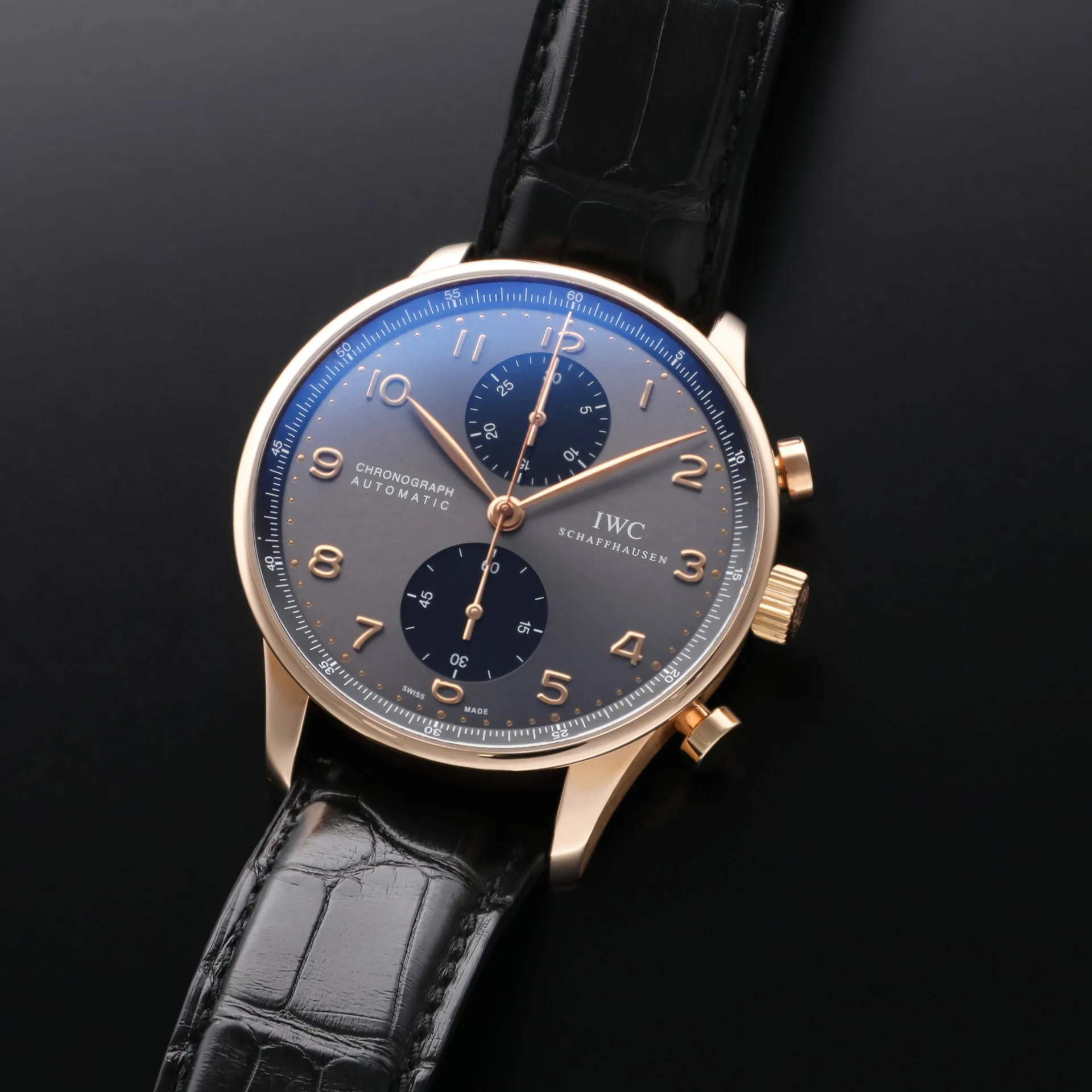 IWC Portugieser IW371482 40.9mm Rose gold Black 1