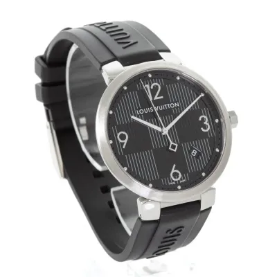 Louis Vuitton Tambour Slim Q1D07 39mm Stainless steel Black 1