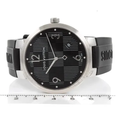 Louis Vuitton Tambour Slim Q1D07 39mm Stainless steel Black 4